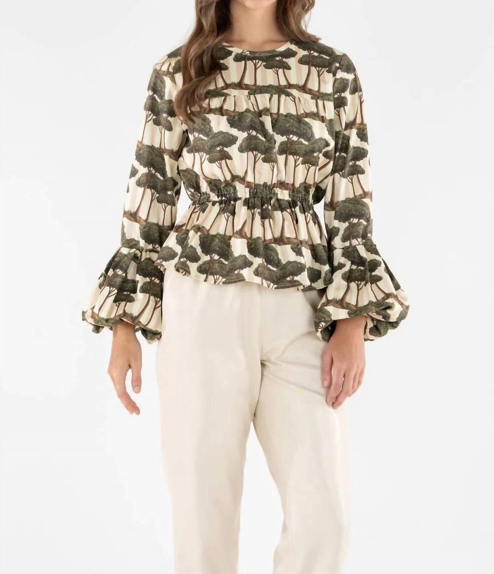 NEW EMILY MCCARTHY lightweight twill harper top in umbrella pine